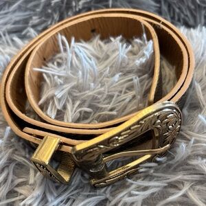 ‼️SOLD‼️ Unbranded Animal Snake Print Belt W/Gold Buckle. OS
